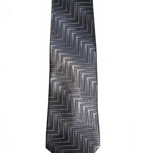 David Taylor Men's Tie with Zigzag Pattern